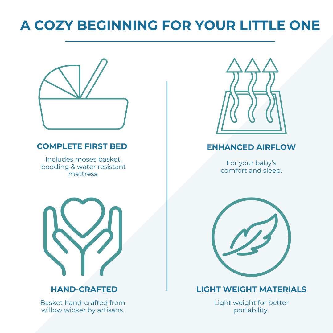 Wicker Pod Baby Deluxe Moses Basket